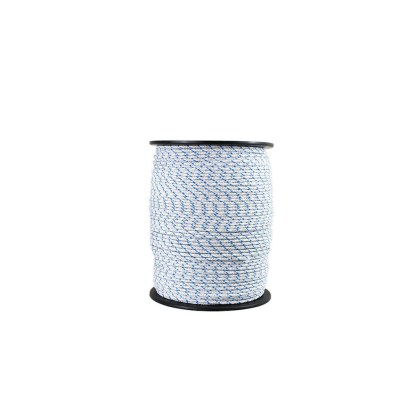 Σχοινί περίφραξης SPEEDRITE Poli braid extreme 6MM 6x0,2SS 3x0,30CU λευκό-μπλε (400m),  880 0013-042