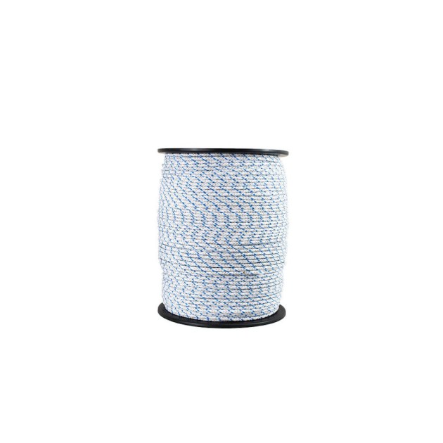 Σχοινί περίφραξης SPEEDRITE Poli braid extreme 6MM 6x0,2SS 3x0,30CU λευκό-μπλε (400m), 880 0013-042
